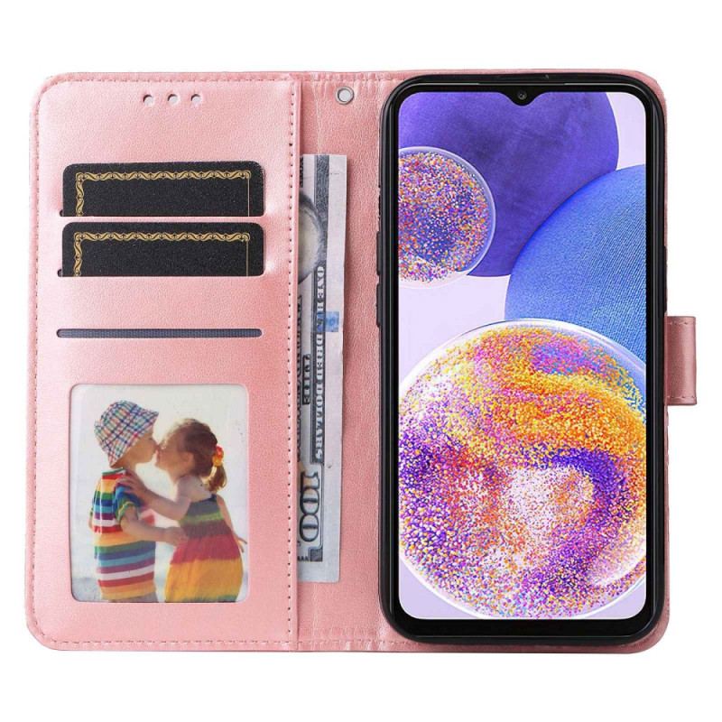 Capa De Couro Para Samsung Galaxy M13 De Cordão Girassol Strappy