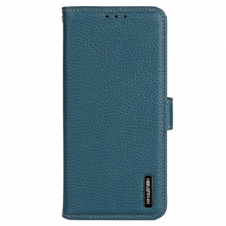 Capa De Couro Para Samsung Galaxy M13 Khazneh Lichia Couro