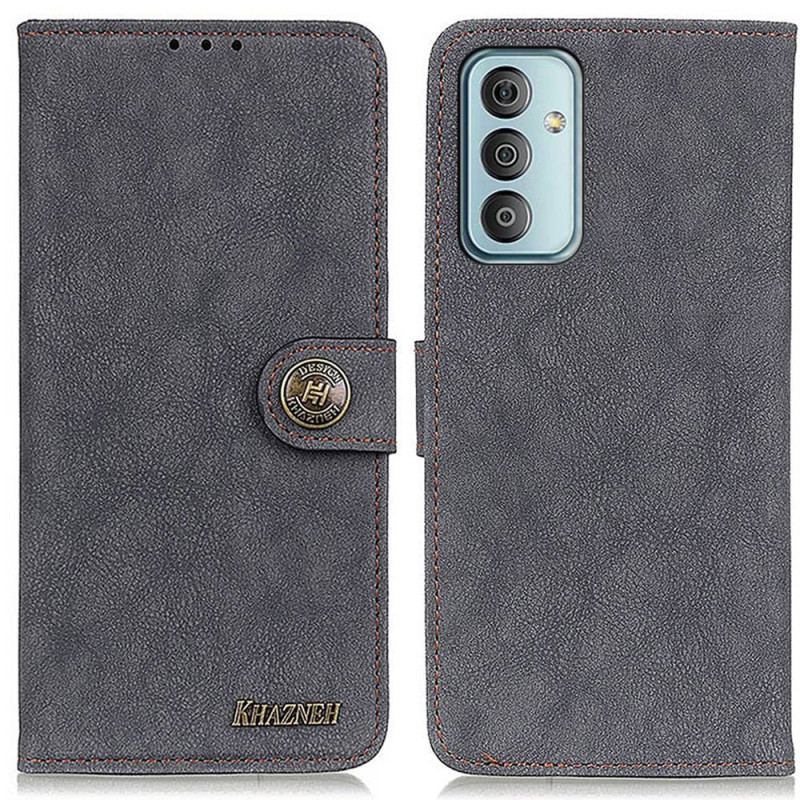 Capa Em Pele Para Samsung Galaxy M13 Couro Rachado Khazneh