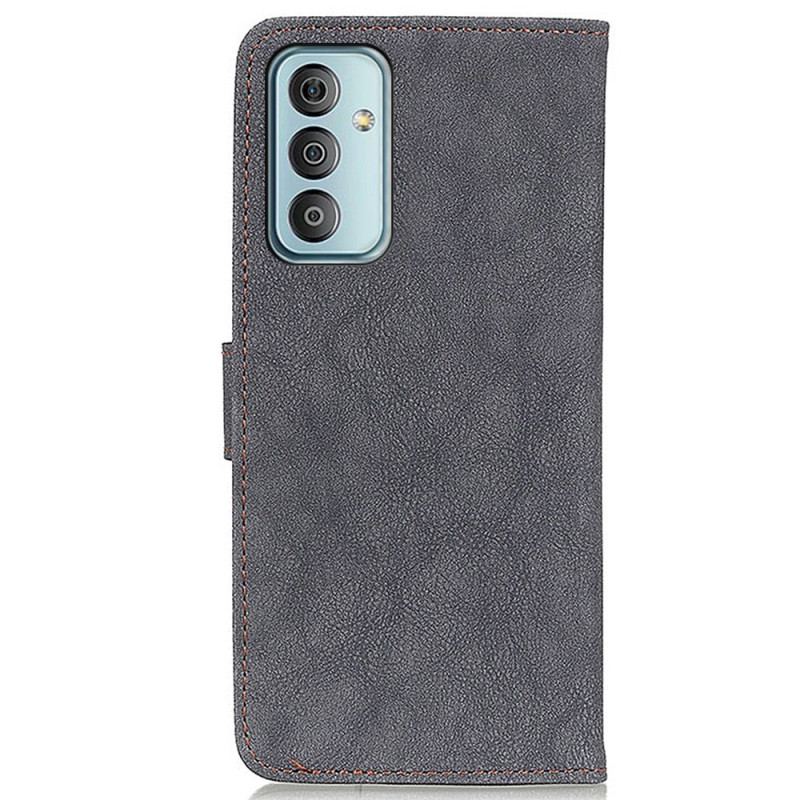 Capa Em Pele Para Samsung Galaxy M13 Couro Rachado Khazneh