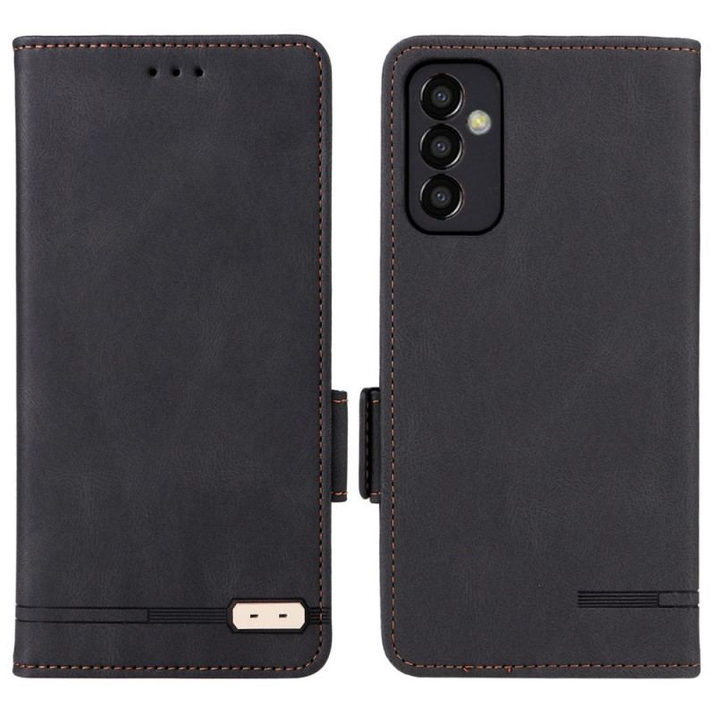 Capa Em Pele Para Samsung Galaxy M13 Elegância Sutil