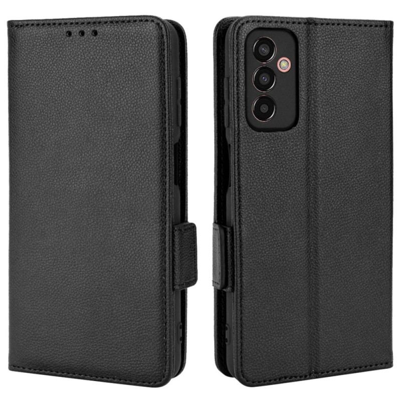 Capa Flip Para Samsung Galaxy M13 Couro Falso De Lichia Ultrafino