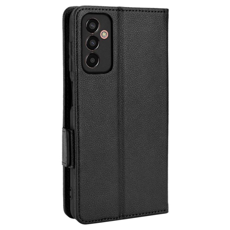 Capa Flip Para Samsung Galaxy M13 Couro Falso De Lichia Ultrafino