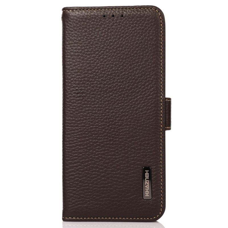 Capa Flip Para Samsung Galaxy M13 Couro De Lichia Khazneh Rfid