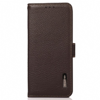 Capa Flip Para Samsung Galaxy M13 Couro De Lichia Khazneh Rfid