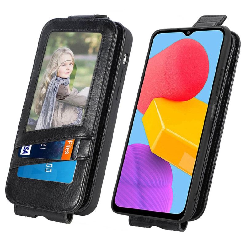 Capa Flip Para Samsung Galaxy M13 De Couro Porta-moedas Com Aba Vertical