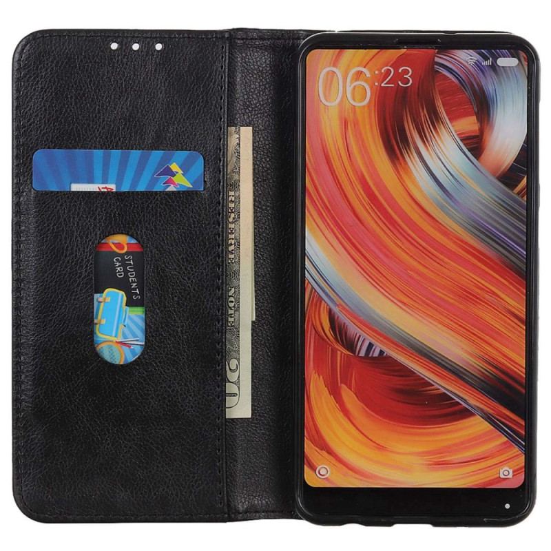 Capa Flip Para Samsung Galaxy M13 Couro Rachado De Lichia