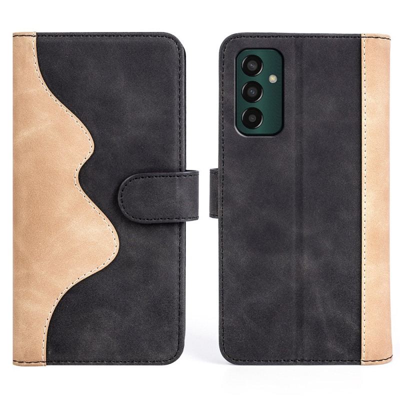 Capa Flip Para Samsung Galaxy M13 Estilo De Couro Ondulado