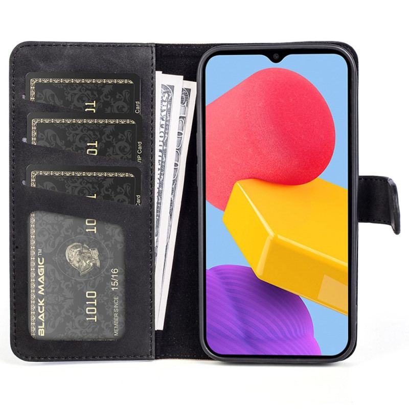 Capa Flip Para Samsung Galaxy M13 Estilo De Couro Ondulado