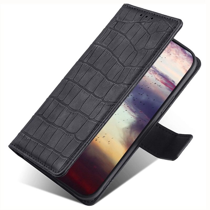 Capa Flip Para Samsung Galaxy M13 Estilo De Pele De Crocodilo