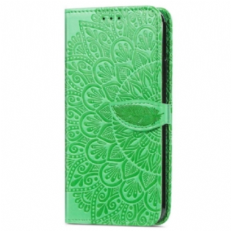 Capa Flip Para Samsung Galaxy M13 Folhas Tribais