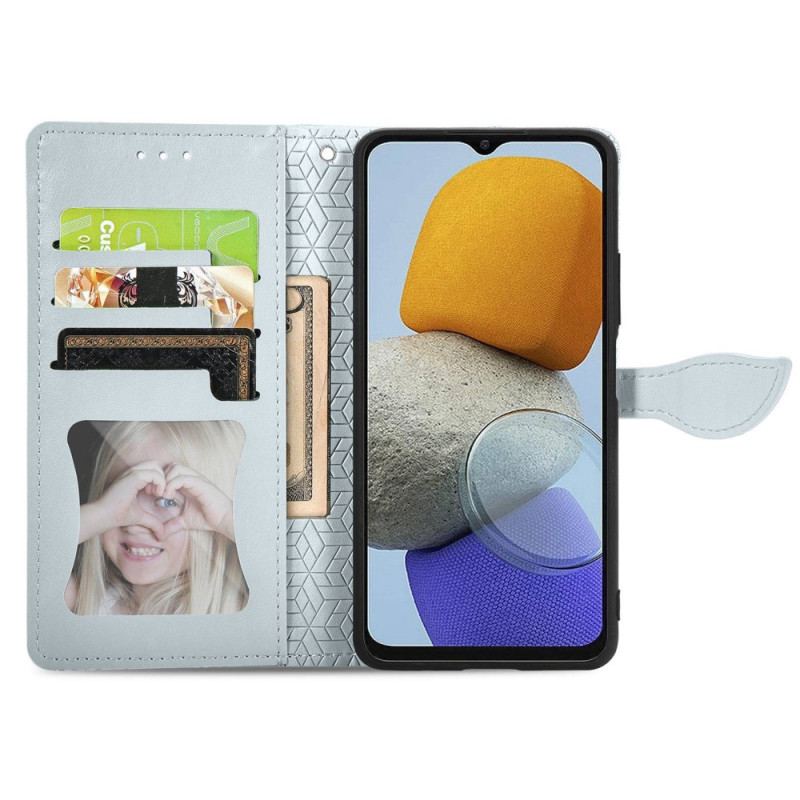 Capa Flip Para Samsung Galaxy M13 Folhas Tribais