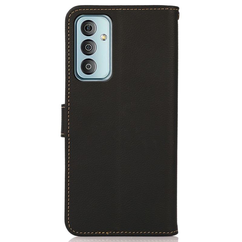 Capa Flip Para Samsung Galaxy M13 Khazneh Rfid Couro Genuíno