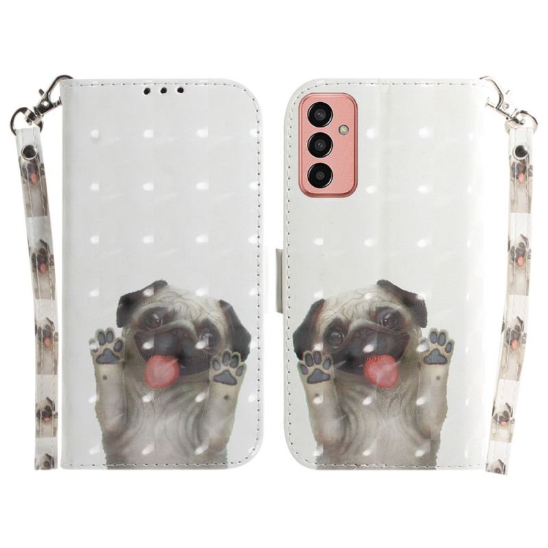 Capa Folio Para Samsung Galaxy M13 Pug