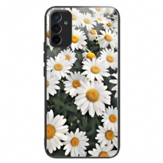 Capa Para Samsung Galaxy M13 Margaridas De Vidro Temperado