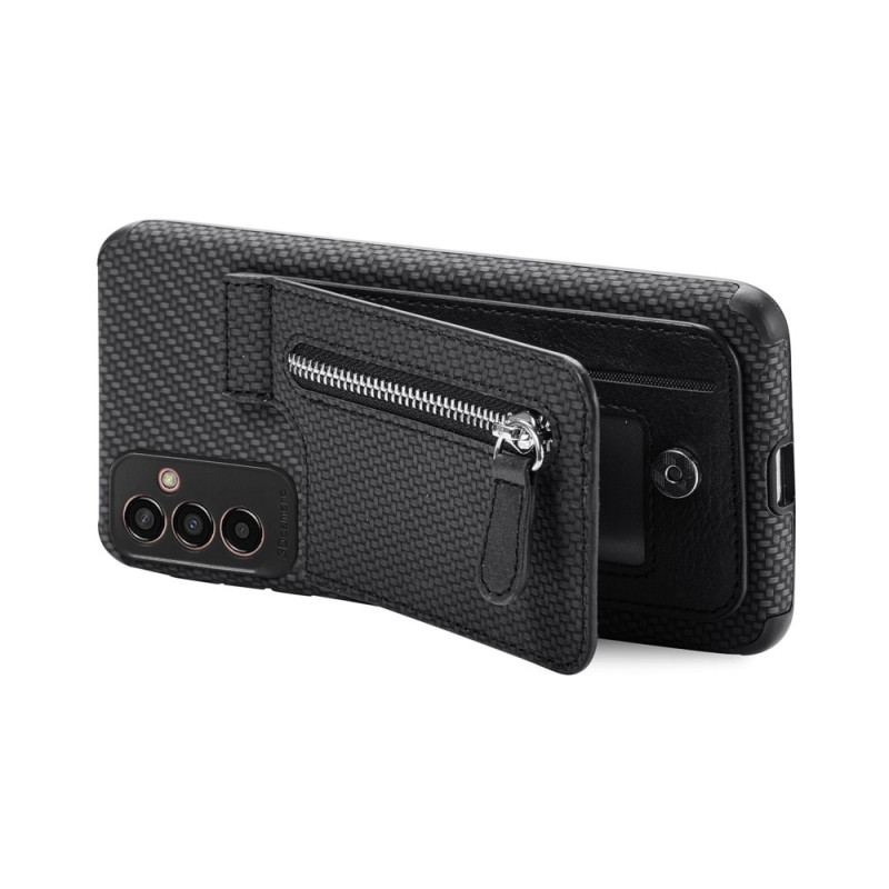 Capa Para Samsung Galaxy M13 Suporte Para Cartão De Fibra De Carbono