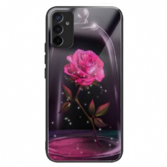 Capa Para Samsung Galaxy M13 Vidro Temperado Rosa Cintilante