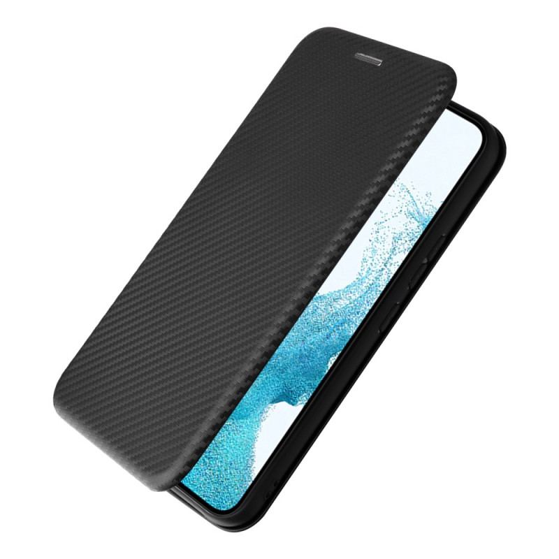 Capa De Celular Para Samsung Galaxy A54 5G Flip Fibra De Carbono Colorida