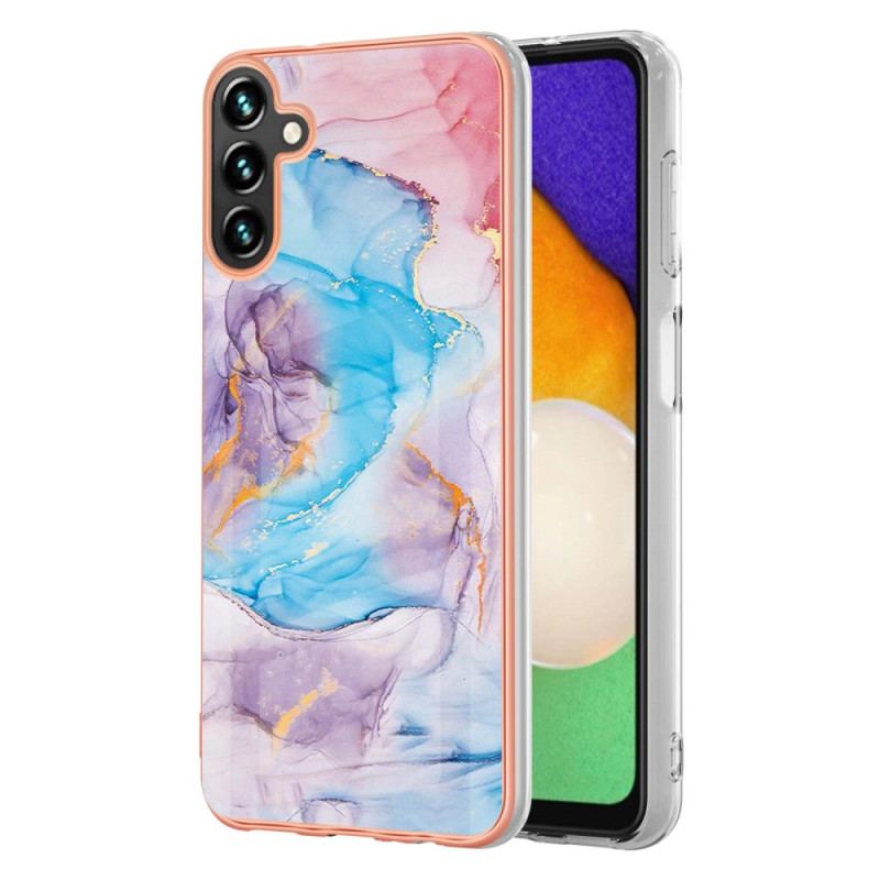 Capa De Celular Para Samsung Galaxy A54 5G Mármore Aquarela