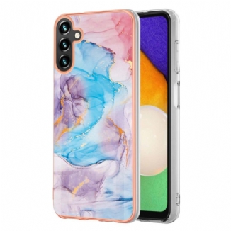 Capa De Celular Para Samsung Galaxy A54 5G Mármore Aquarela