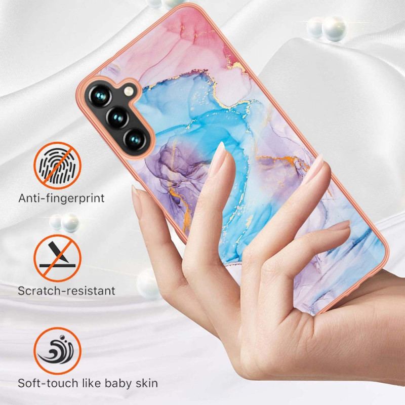 Capa De Celular Para Samsung Galaxy A54 5G Mármore Aquarela