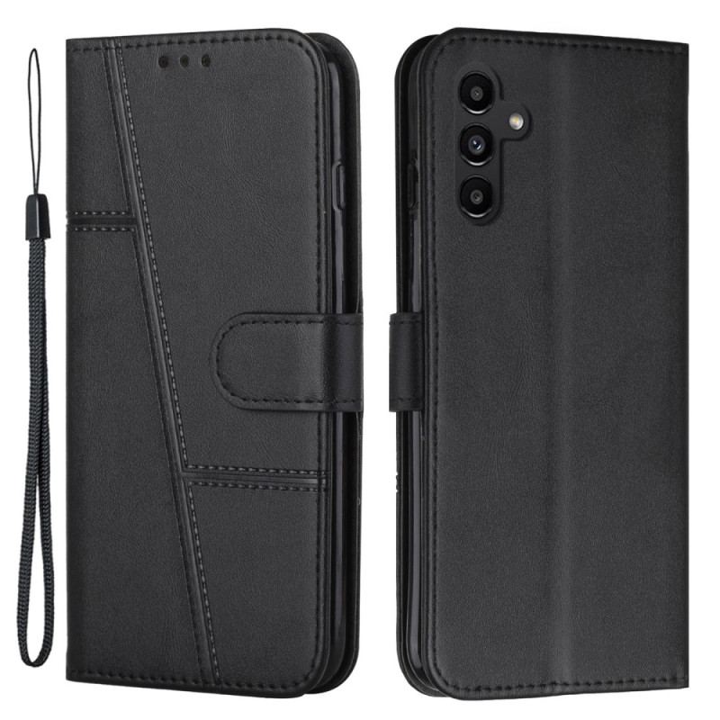 Capa De Couro Para Samsung Galaxy A54 5G De Cordão Negócios Em Cordão