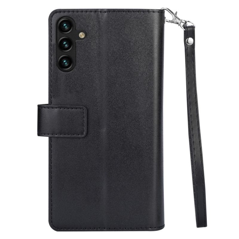 Capa De Couro Para Samsung Galaxy A54 5G De Cordão Porta-moedas Cordão