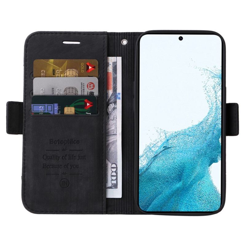 Capa De Couro Para Samsung Galaxy A54 5G Porta-cartões Frontal Betopnice