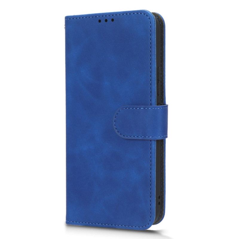 Capa De Couro Para Samsung Galaxy A54 5G Toque De Pele