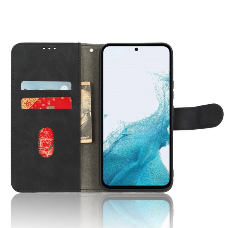 Capa De Couro Para Samsung Galaxy A54 5G Toque De Pele