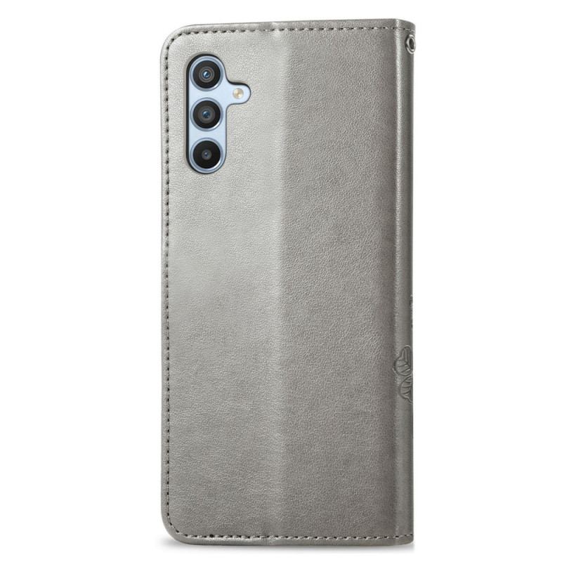 Capa De Couro Para Samsung Galaxy A54 5G Trevo-de-quatro-folhas