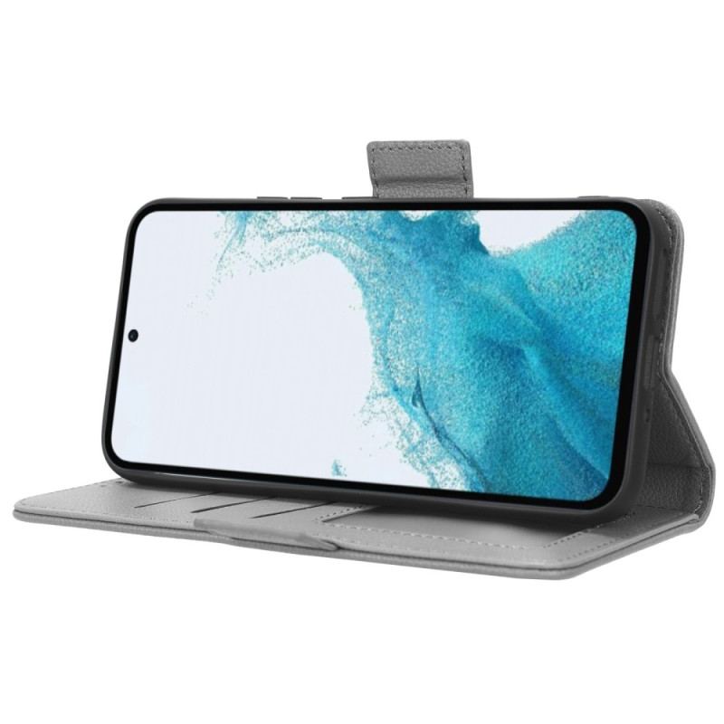 Capa Flip Para Samsung Galaxy A54 5G De Cordão Estilo De Couro Com Tiras