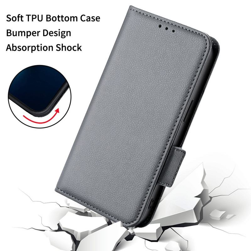 Capa Flip Para Samsung Galaxy A54 5G De Cordão Estilo De Couro Com Tiras