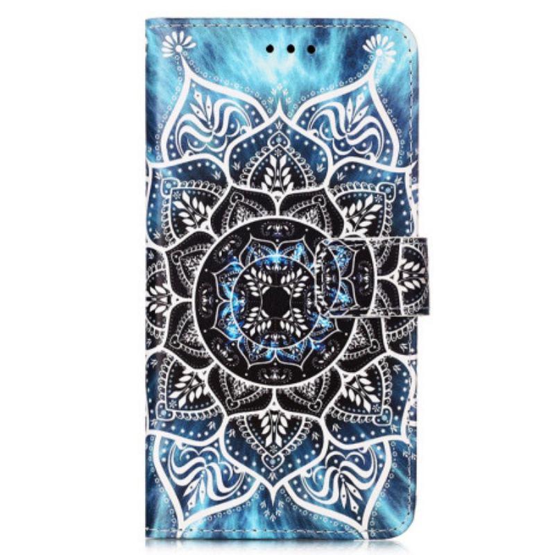 Capa Flip Para Samsung Galaxy A54 5G De Cordão Mandala Strappy