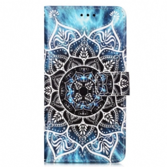 Capa Flip Para Samsung Galaxy A54 5G De Cordão Mandala Strappy