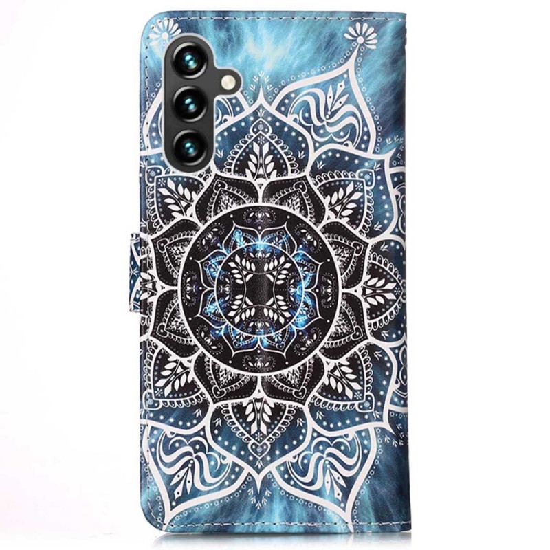 Capa Flip Para Samsung Galaxy A54 5G De Cordão Mandala Strappy