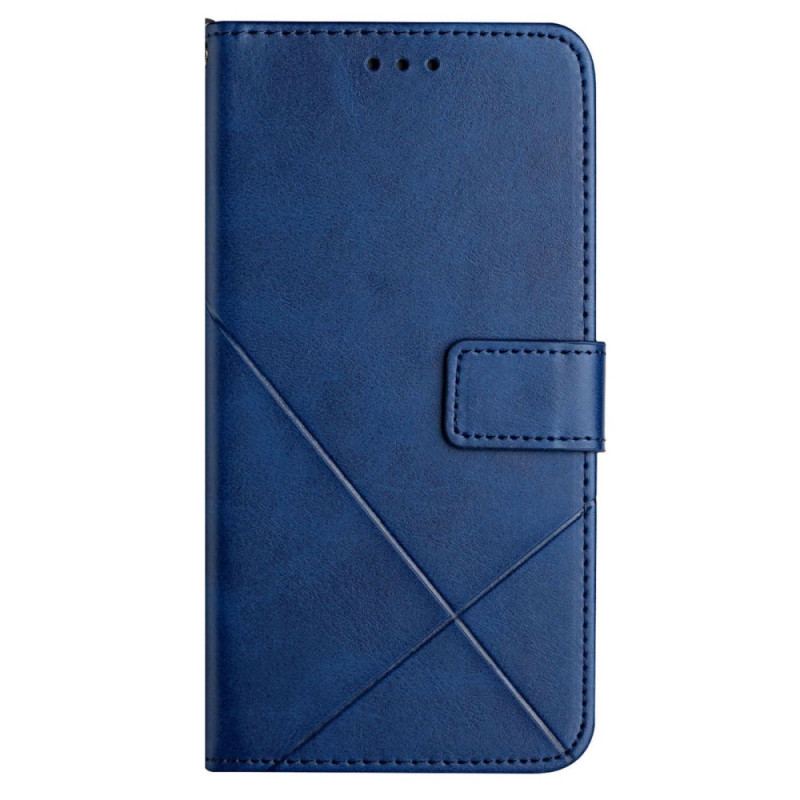 Capa Flip Para Samsung Galaxy A54 5G Estilo Linhas De Couro