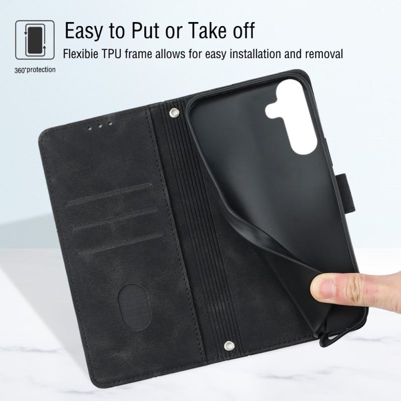 Capa Flip Para Samsung Galaxy A54 5G Retrô 70