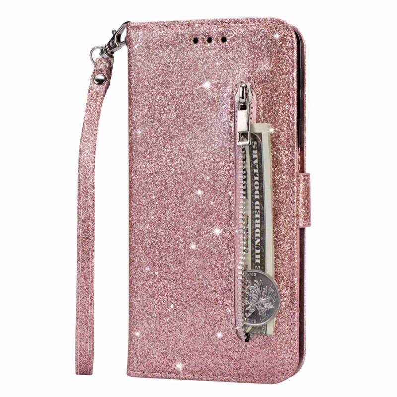 Capa Folio Para Samsung Galaxy A54 5G Bolsa De Moedas Glitter