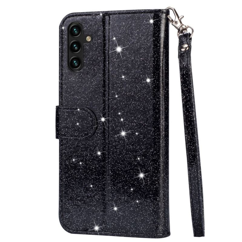 Capa Folio Para Samsung Galaxy A54 5G Bolsa De Moedas Glitter