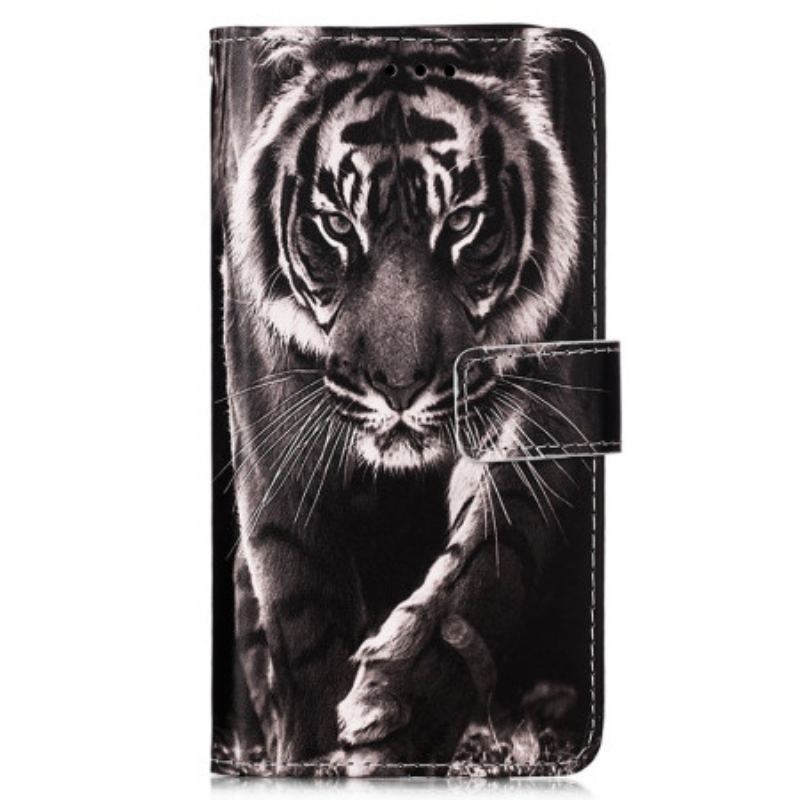 Capa Folio Para Samsung Galaxy A54 5G De Cordão O Tigre Tanga