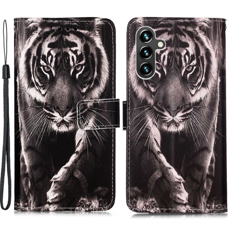 Capa Folio Para Samsung Galaxy A54 5G De Cordão O Tigre Tanga