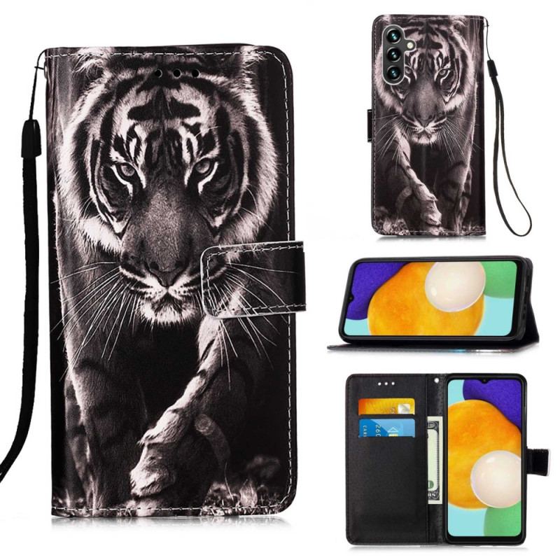 Capa Folio Para Samsung Galaxy A54 5G De Cordão O Tigre Tanga