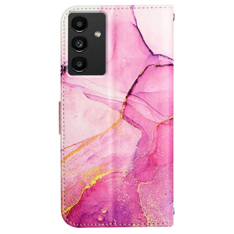 Capa Folio Para Samsung Galaxy A54 5G De Cordão Tira De Mármore