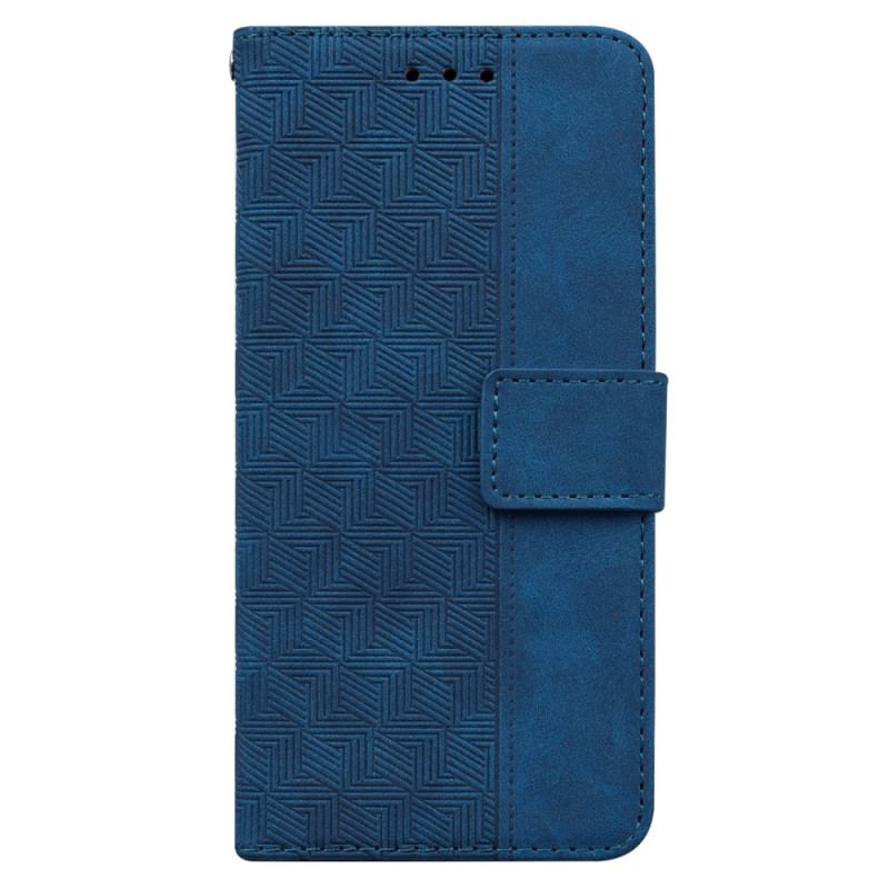 Capa Folio Para Samsung Galaxy A54 5G Padrões Discretos E Alça