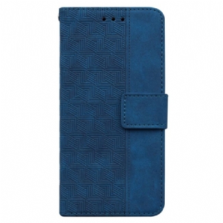 Capa Folio Para Samsung Galaxy A54 5G Padrões Discretos E Alça