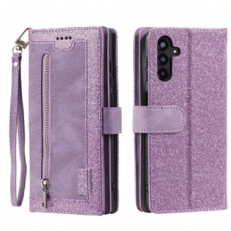 Capa Folio Para Samsung Galaxy A54 5G Porta-moedas 9 Porta-cartões