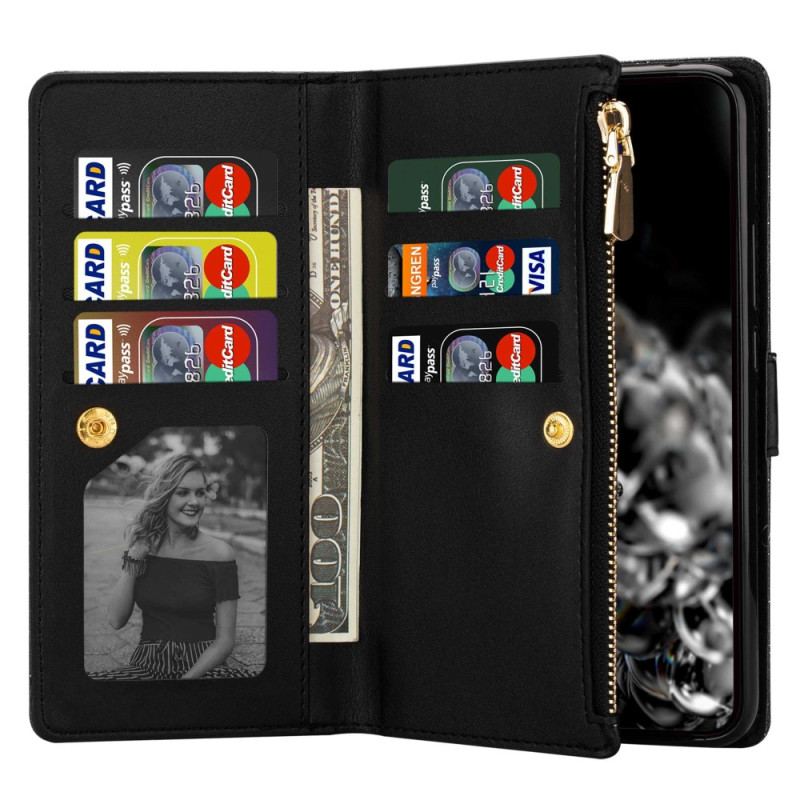 Capa Folio Para Samsung Galaxy A54 5G Capa Tipo Carteira Carteira De Lantejoulas