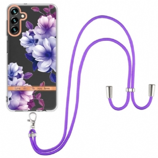 Capa Para Samsung Galaxy A54 5G De celular Com Cordão De Flor