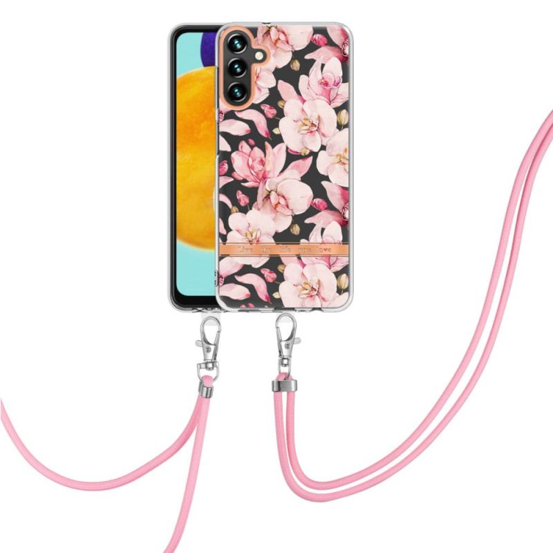 Capa Para Samsung Galaxy A54 5G De celular Com Cordão De Flor